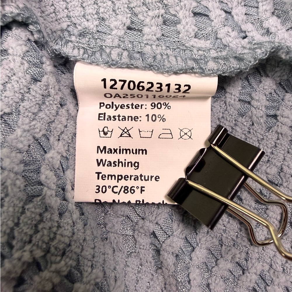 Light Blue Knit Ruffle Maxi Dress - Picture 8 of 8